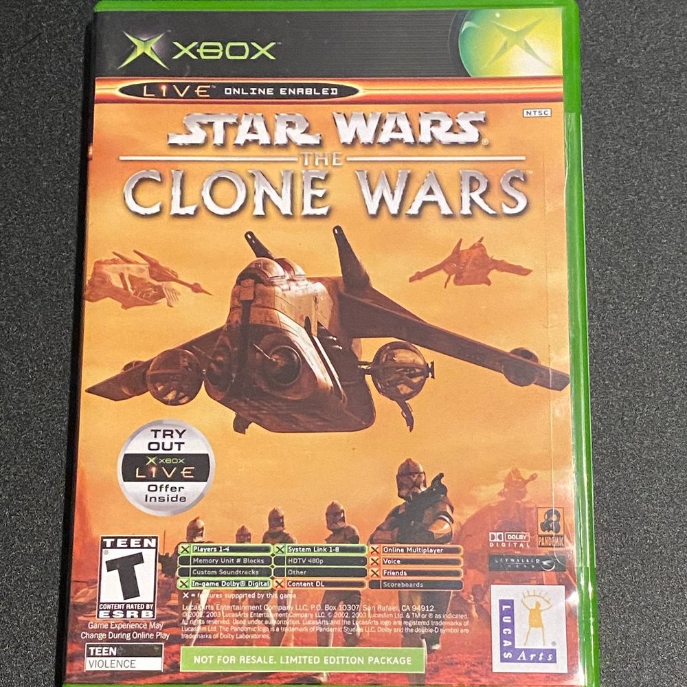 Star Wars: The Clone Wars/Tetris Worlds (Microsoft Xbox, 2003) - Brand New